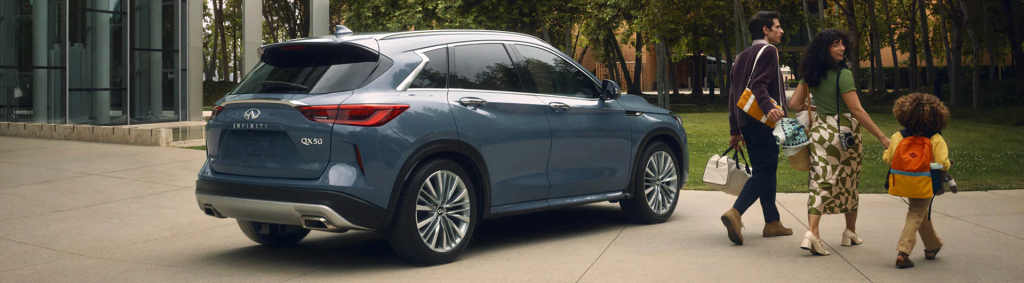 Lifestyle photography for 2024 Infiniti QX50 luxury car