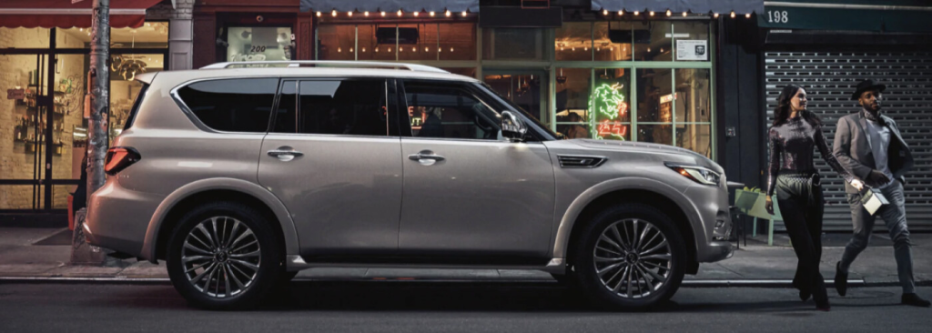 Infiniti Silver SUV lifestyle