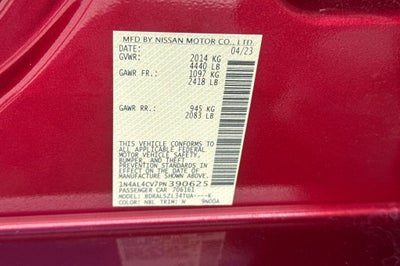 2023 Nissan Altima 2.0 SR