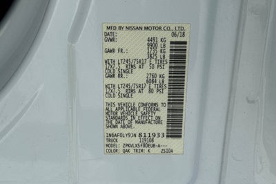 2018 Nissan NV3500 HD Cargo SV High Roof