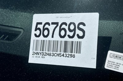 2012 Acura MDX 3.7L Advance Package SH-AWD