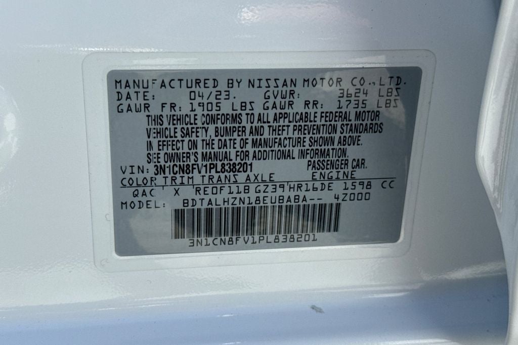 2023 Nissan Versa 1.6 SR