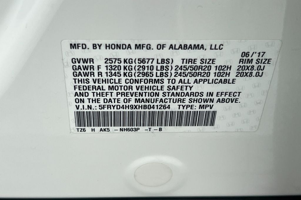 2017 Acura MDX 3.5L SH-AWD w/Advance & Entertainment Pkgs