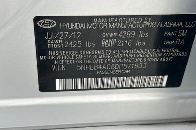 2013 Hyundai Sonata GLS
