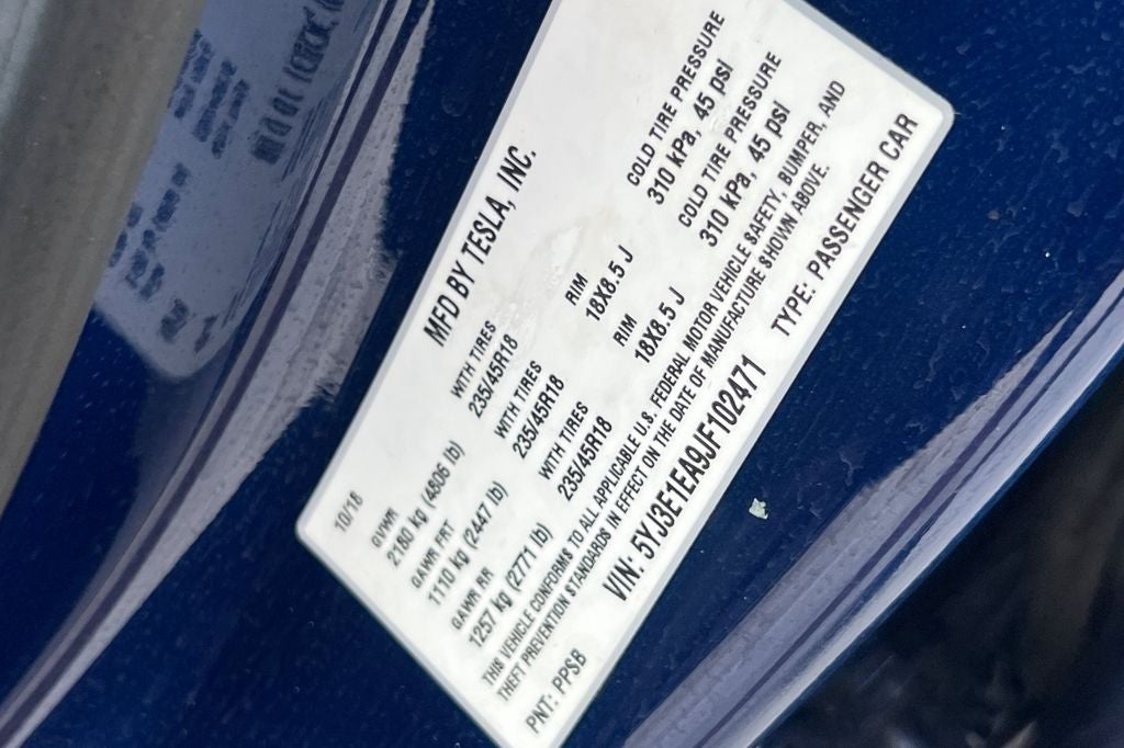 2018 Tesla Model 3 Long Range