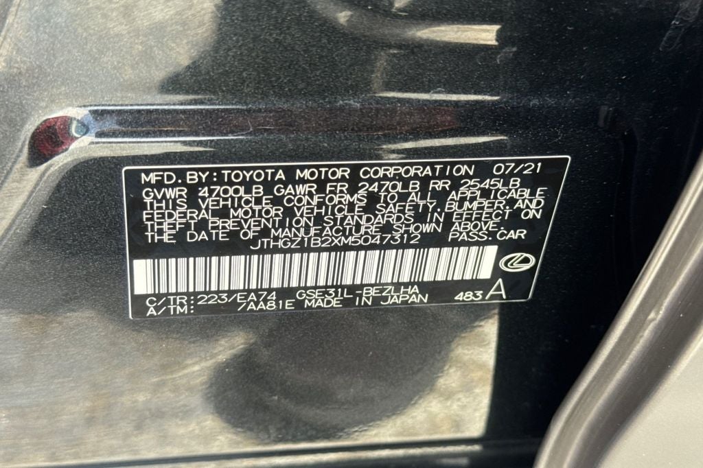 2021 Lexus IS 350 F SPORT