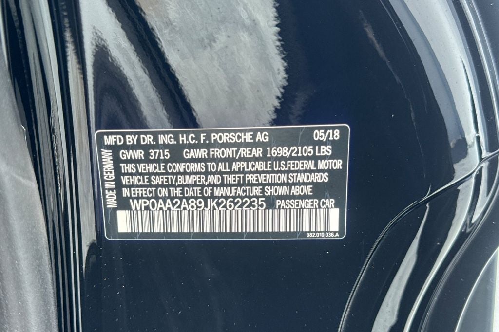 2018 Porsche 718 Cayman .