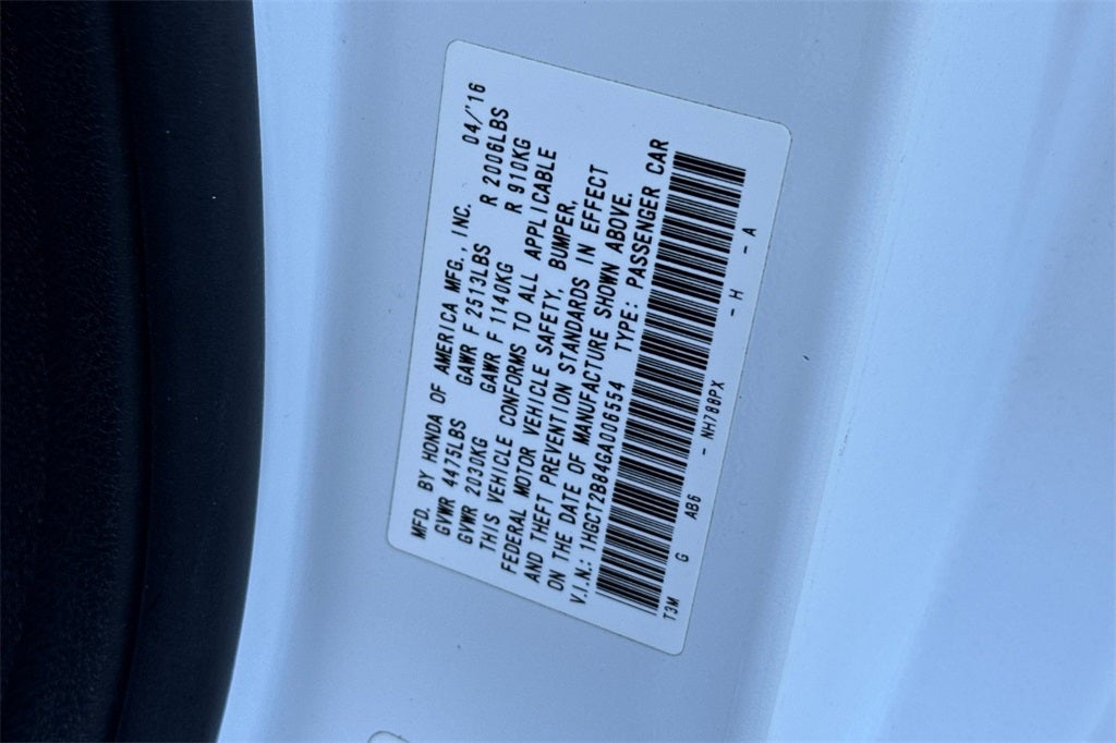 2016 Honda Accord EX-L