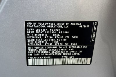 2018 Volkswagen Atlas 3.6L V6 SE 4Motion