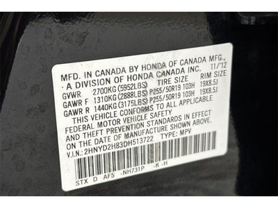 2013 Acura MDX 3.7L Advance Package SH-AWD