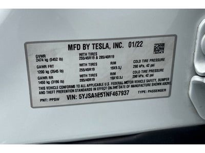 2022 Tesla Model S .