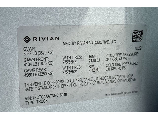 2022 Rivian R1T Adventure