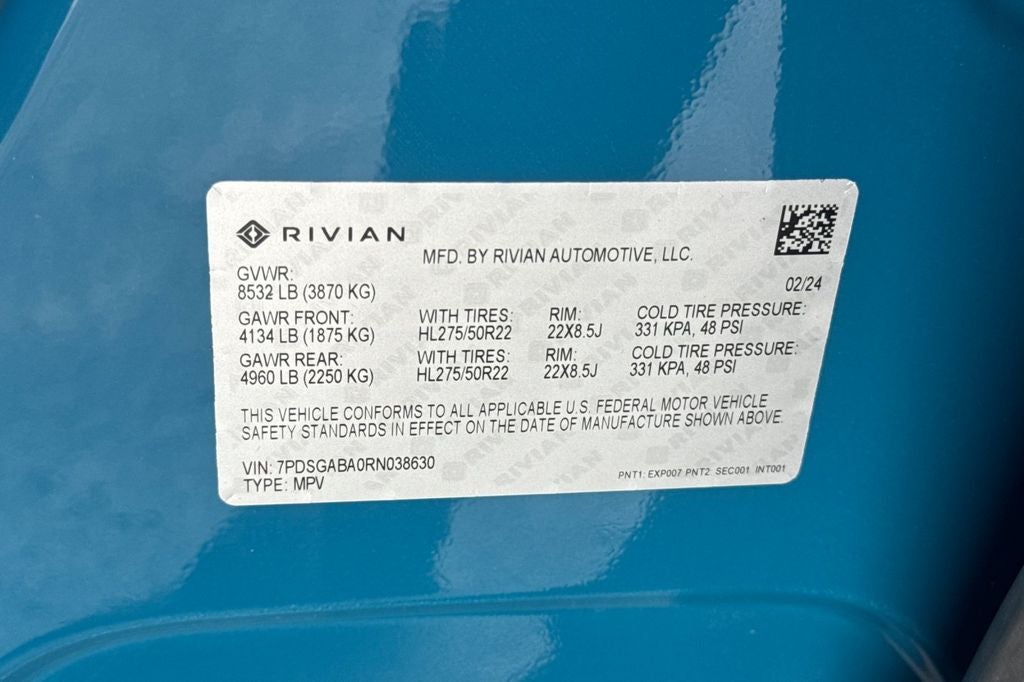 2024 Rivian R1S Adventure Quad Motor Large Pack