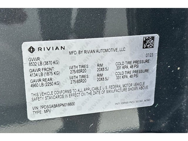 2023 Rivian R1S Adventure Quad Motor Large Pack