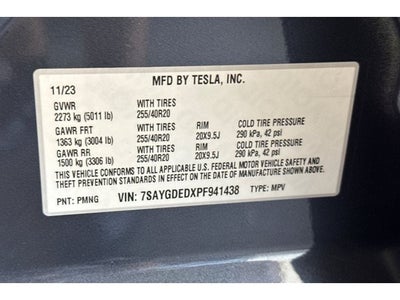 2023 Tesla Model Y Standard Range Hardware 4 (HW4/AI4)