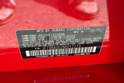 2022 Subaru WRX GT