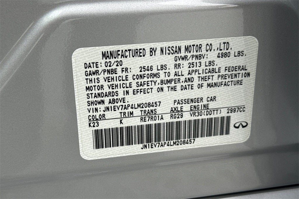 2020 INFINITI Q50 LUXE