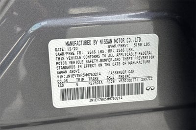 2021 INFINITI Q50 LUXE AWD