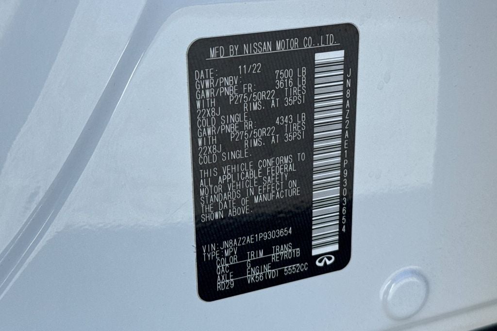 2023 INFINITI QX80 PREMIUM SELECT 4WD