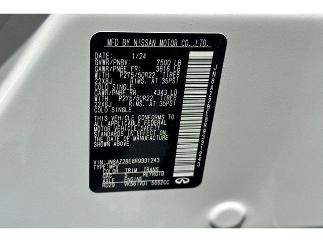 2024 INFINITI QX80 SENSORY 4WD