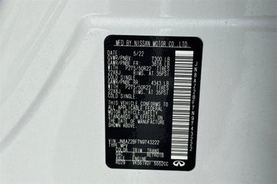 2022 INFINITI QX80 SENSORY 2WD