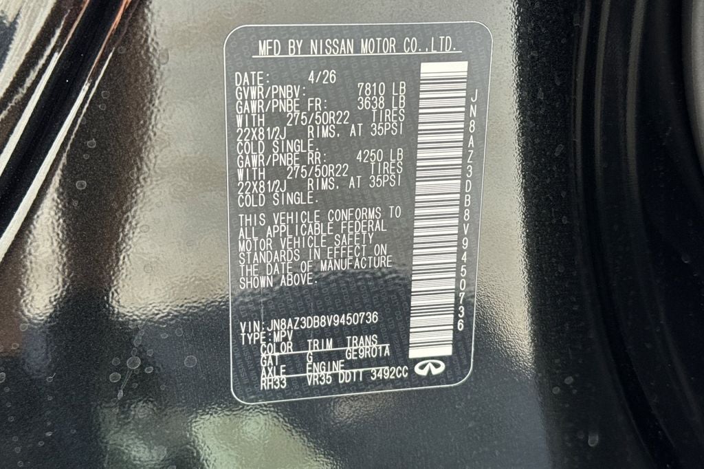 2027 INFINITI QX80 Sport 4WD