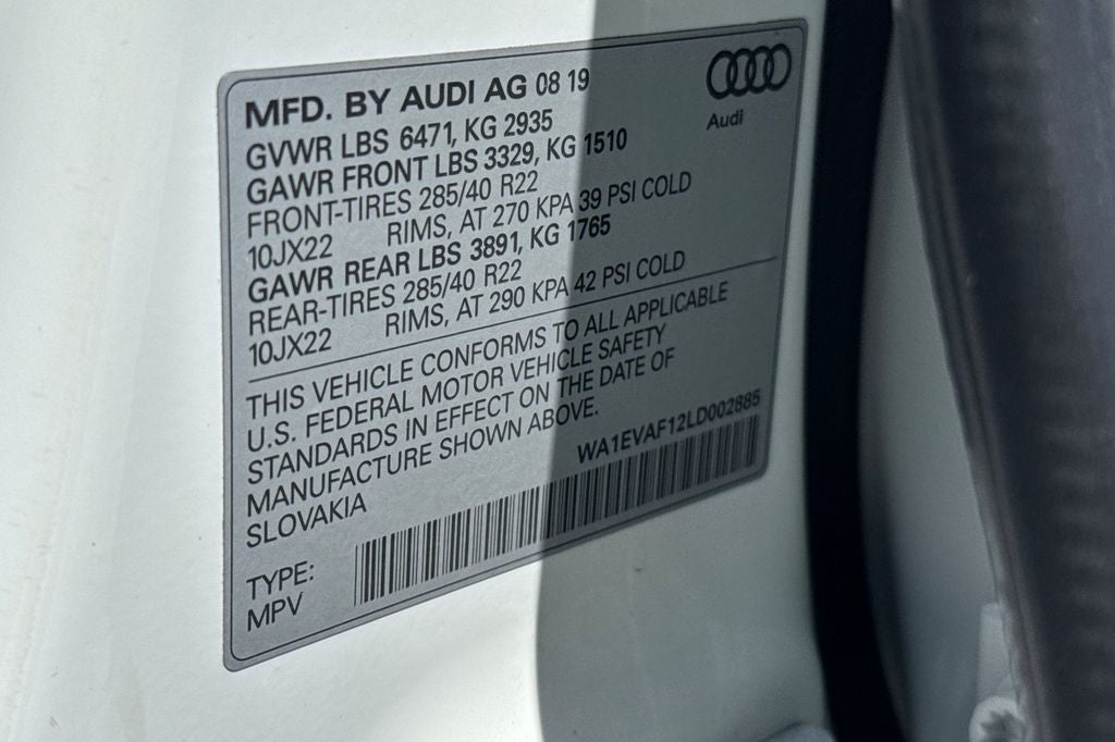 2020 Audi Q8 55 Premium Plus quattro