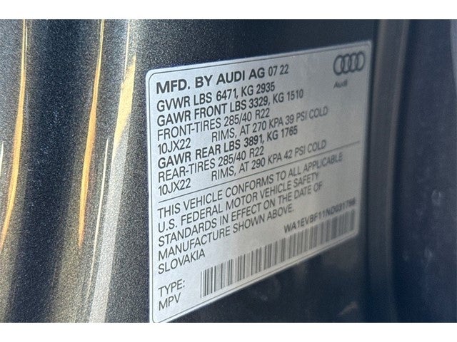 2022 Audi Q8 55 Premium Plus quattro