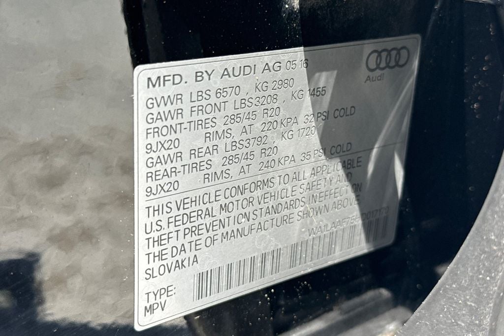 2017 Audi Q7 3.0T Premium Plus quattro