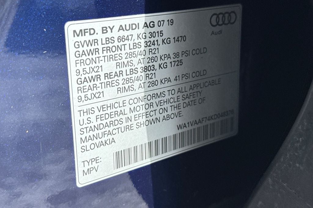 2019 Audi Q7 55 Prestige quattro