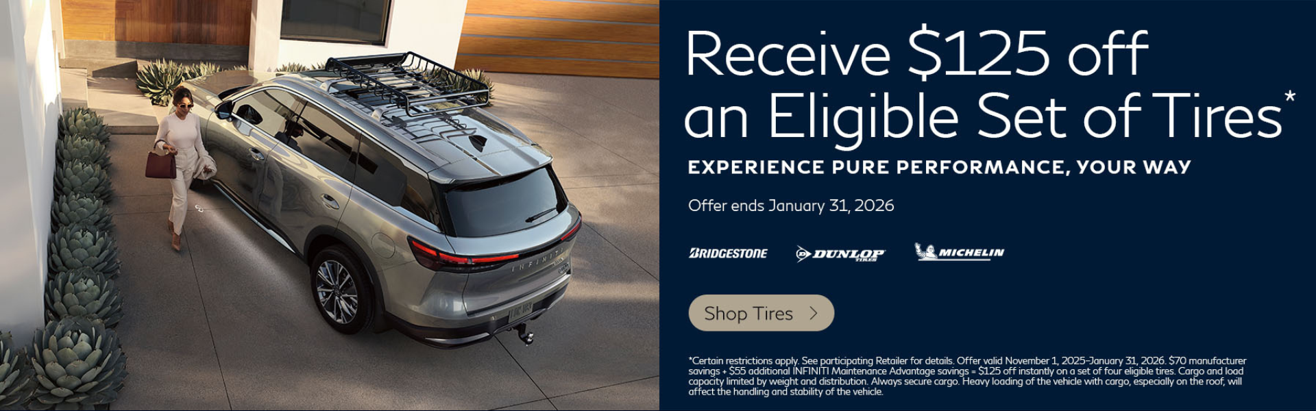 November Tire Offer - $125 off through January 31, 2026