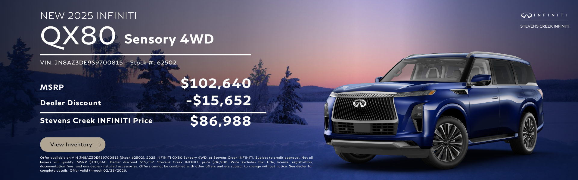 2025 QX80 Sensory 4WD